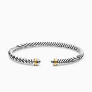 David Yurman Classic Cable Bracelet
Sterling Silver with 18K Yellow Gold, 4mm